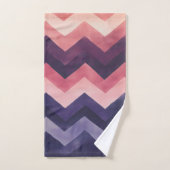 Gros violet et rose Chevron (Serviette à main)