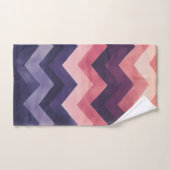 Gros violet et rose Chevron (Serviette à main)