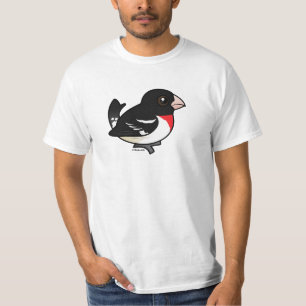 Grosbeak met roos t-shirt