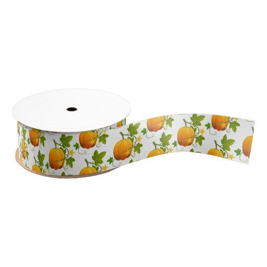 Grosgrain Ribbon-Autumn Pumpkin Grosgrain Lint (Spoel)