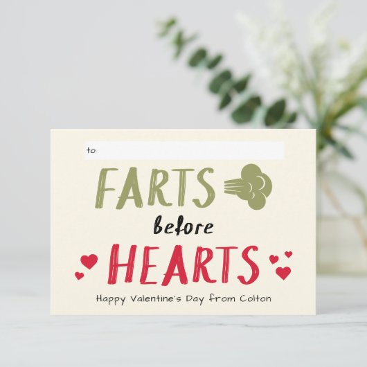 Gross Boy Farts before Hearts Classroom Valentijn (Staand voorkant)