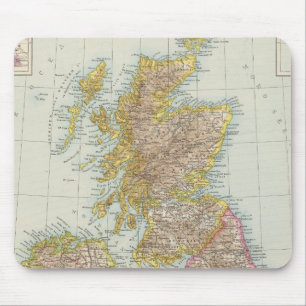 Grossbritannien Irland - Kaart van het Verenigd Ko Muismat