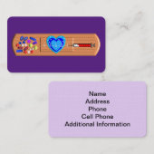 Grosse bandière Médicale violette Carte de visite (Devant / Derrière)