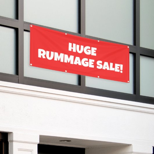 Grosse bannière de vente de rummage (Bâtiment extérieur)