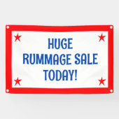 Grosse bannière de vente de rummage (Horizontal)