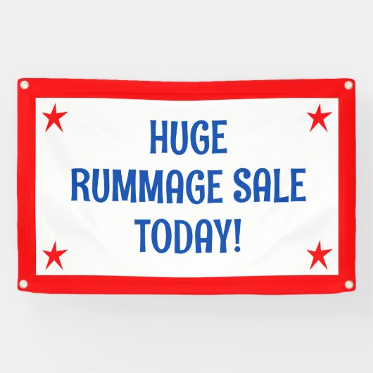 Grosse bannière de vente de rummage (Horizontal)