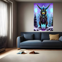 Grosse bête d'imaginaire effrayant | AI Art Poster