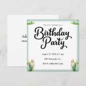 Grosse Bouche Basse Noire Sport Pêche Invitation (Devant / Derrière)