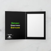 Grosse carte d'anniversaire étrangère d'invasion (Intérieur)