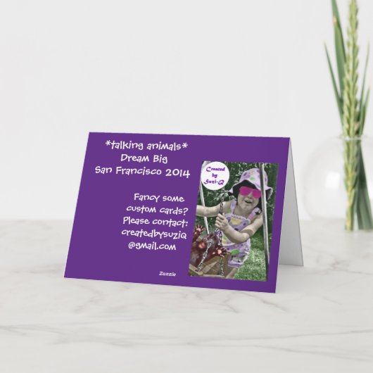 Grosse carte Rêves de phoque couché (Dos)