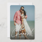 Grosse Cheval Blanc Script moderne Carte photo du  (Devant)