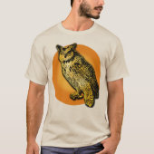 Grosse Chouette avec T-shirts orange lune, Mugs (Devant)