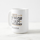 Grosse Coupe de Calme L'enfer de café Mug (Devant gauche)