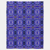 Grosse couverture en polaire bleu/violet cristaux (Devant)