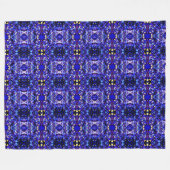 Grosse couverture en polaire bleu/violet cristaux (Devant (Horizontal))