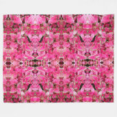 Grosse couverture en polaire Feuilles roses (Devant (Horizontal))