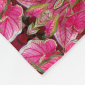 Grosse couverture en polaire Feuilles roses (Coin)