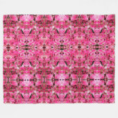 Grosse couverture en polaire Feuilles roses (Devant (Horizontal))