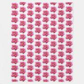 Grosse couverture en polaire Peonies roses (Devant)