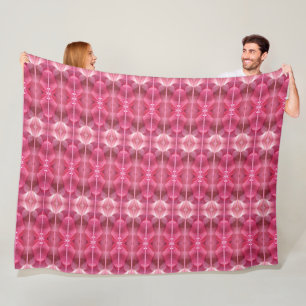 Grosse couverture en polaire rose Lotus Abstrait