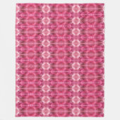 Grosse couverture en polaire rose Lotus Abstrait (Devant)
