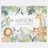 Grosse couverture safari pour les enfants (Devant (Horizontal))