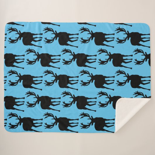 Grosse couverture Sherpa de cerfs (Devant (Horizontal))