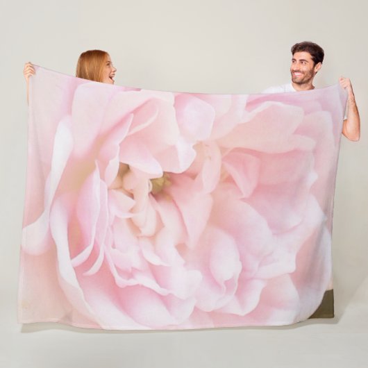 grosse Fleecedecke "Roses", rosa Fleece Deken (In situ)