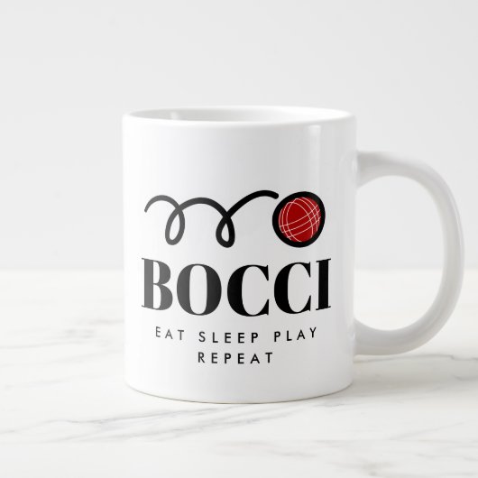 Grosse grosse tasse de café de bocci pour joueur d (Droite)