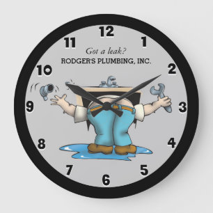 Grosse horloge de plomberie personnalisée