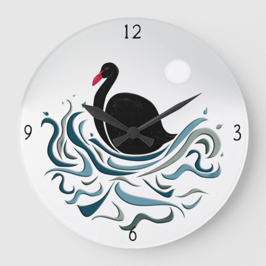 Grosse horloge du cygne noir (Recto)