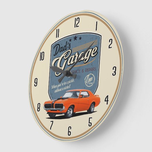 Grosse horloge du Garage Cougar (Angle)