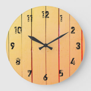 Grosse horloge en bois rustique