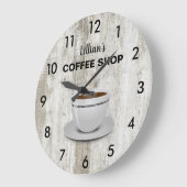 Grosse Horloge Rustique Mais Premier Café (Angle)