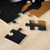 Grosse Lune, Coucher de soleil foncé - Puzzle (Côté)