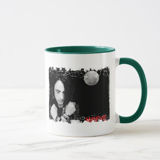 Grosse Lune Perturbation Bordure Ringer Mug (Droite)