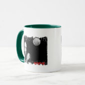 Grosse Lune Perturbation Bordure Ringer Mug (Devant gauche)