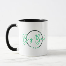 Grosse Mug à café de l'équipage (police verte)