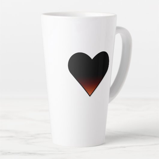 Grosse Mug Coeur Latte (Angle droit)