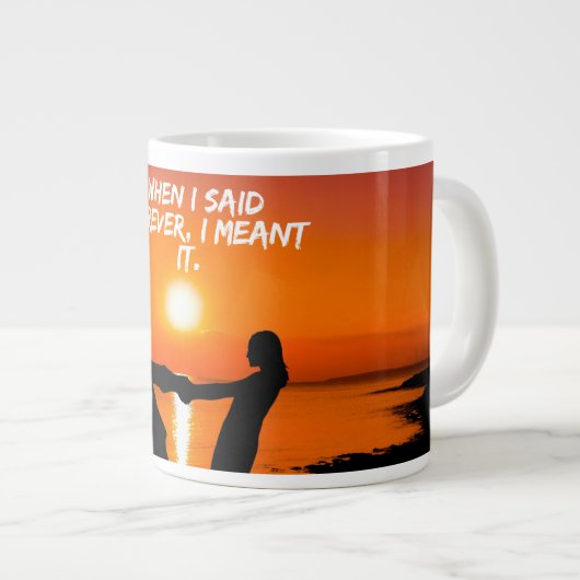 Grosse Mug d'amour avec citation romantique (Devant droit)