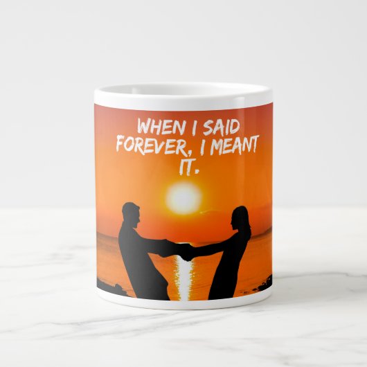 Grosse Mug d'amour avec citation romantique (Devant)