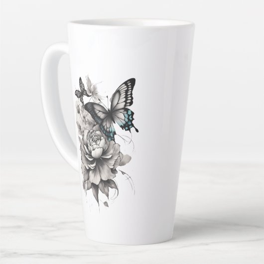 Grosse Mug en latte de 17 oz - Transformation des (Angle gauche)