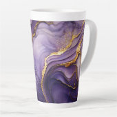 Grosse Mug en latte marbrée violette (Angle droit)