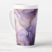 Grosse Mug en latte marbrée violette (Angle gauche)