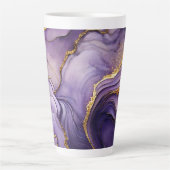 Grosse Mug en latte marbrée violette (Devant)