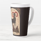 Grosse Mug Latte Baies Zodiac Céleste Art (Angle droit)