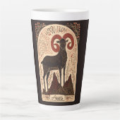 Grosse Mug Latte Baies Zodiac Céleste Art (Devant)