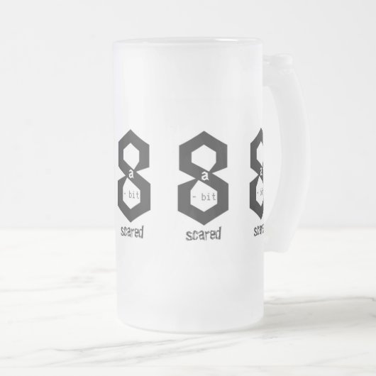 Grosse Mug monochrome rayé de 8 bits (Devant droit)