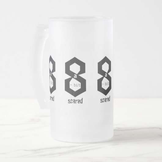 Grosse Mug monochrome rayé de 8 bits (Devant gauche)