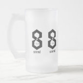 Grosse Mug monochrome rayé de 8 bits (Gauche)